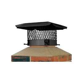 SHELTER SC99 Shelter Chimney Cap, 9 x 9 in, 7-1/2 x 7-1/2 to 9-1/2 x 9-1/2 in Fits Duct, Steel