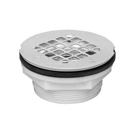 Oatey 42097 Shower Drain, PVC, White, For 2 in SCH 40 DWV Pipes