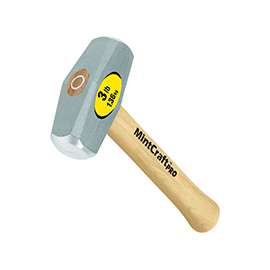 Vulcan Drilling Hammer, 3 Lb, Steel Head, 12 In L Handle, Hickory Wood