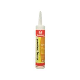 Red Devil 0666 Glazing Compound, White, 10.1 oz Cartridge