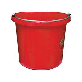 FORTEX-FORTIFLEX FB-120R Heavy-Duty Flat-Back Bucket, Fortalloy Rubber/HDPE, Red