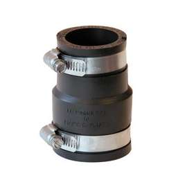 Fernco P1056-150/125 Pipe Coupling, 1-1/2 x 1-1/4 in, 3.448 in L, Black