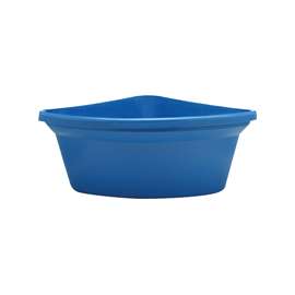 FORTEX-FORTIFLEX CF-24BL 1-Piece Corner Feeder, 6 gal Volume, Brass/Fortalloy Rubber Polymer, Blue