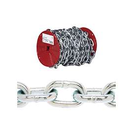 Campbell 072-2227 Proof Coil Chain, 1900 lb Working Load Limit, 5/16 in, Steel, Zinc