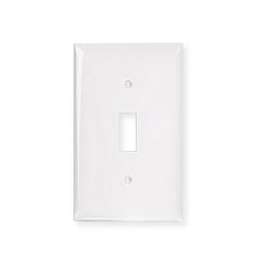 Eaton Wiring Devices 2134W-BOX Standard-Size Wallplate, 1-Gang, Thermoset, White