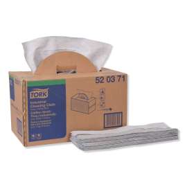 Industrial Cleaning Cloth Handy Box, 1-Ply, 14 x 16.9, Gray, 280/Pack