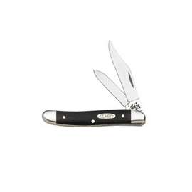CASE 00220 Folding Pocket Knife, 2-1/2 in Clip, 1.87 in Pen L Blade, 2-Blade, Black Handle