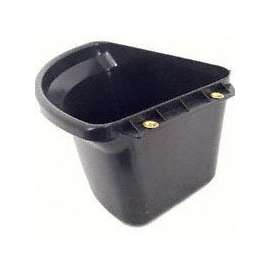 FORTEX-FORTIFLEX CF24BX 1-Piece Corner Feeder, 24 qt Volume, Brass/Fortalloy Rubber Polymer, Black