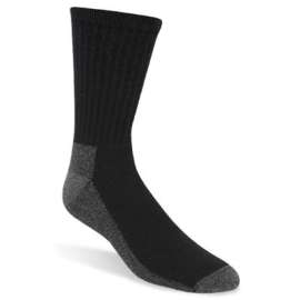 3PK MED BLK Work Sock