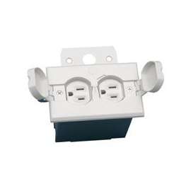 Carlon B121BFBRR Floor Box Kit, 1-Gang, Non-Metallic Box, Ivory