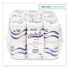 Bath Tissue, Septic Safe, 2-Ply, White, 4 x 3.75, 400 Sheets/Roll, 18 Rolls/Carton