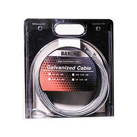 BARON 83105/50130 Aircraft Cable, 2620 lb Working Load Limit, 50 ft L, 3/8 in Dia, Galvanized Steel