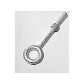 BARON 24-5/8X6 Eye Bolt, 5/8 in Thread, 3 in L Thread, 1-1/4 in ID x 2-1/2 in OD Dia Eye, Galvanized Steel