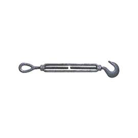 BARON 16-1/2X9 Turnbuckle, 1500 lb Weight Capacity, Hook Fitting A, Eye Fitting B, Galvanized Steel
