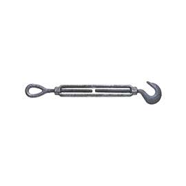 BARON 16-3/4X9 Turnbuckle, 3000 lb Weight Capacity, Hook Fitting A, Eye Fitting B, Galvanized Steel