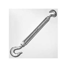 BARON 17-1/2X12 Turnbuckle, 1500 lb Weight Capacity, Hook Fitting A, Hook Fitting B, Galvanized Steel