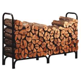 8' BLK STL DLX Log Rack