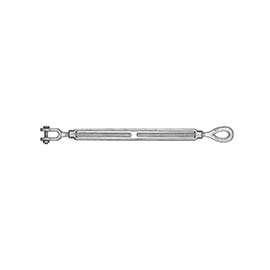BARON 18-1/2X6 Turnbuckle, 2200 lb Weight Capacity, Jaw Fitting A, Eye Fitting B, Galvanized Steel