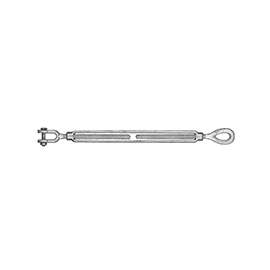 BARON 18-1/2X9 Turnbuckle, 2200 lb Weight Capacity, Jaw Fitting A, Eye Fitting B, Galvanized Steel