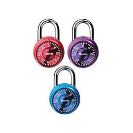 Master Lock 1533TRI Combination Dial Padlock, 1-9/16 in W Body, 11/16 in H Shackle, Metal