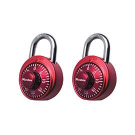 Master Lock 1530T Combination Dial Padlock, 1-7/8 in W Body, 3/4 in H Shackle, Metal