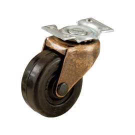 Shepherd Hardware 9348 Swivel Caster, 1-5/8 in Dia Wheel, 70 lb Weight Capacity, Rubber Wheel