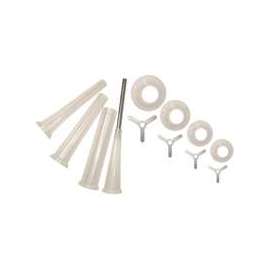Weston 08-2501 Sausage Stuffer Tube Set, Polyethylene/Stainless Steel