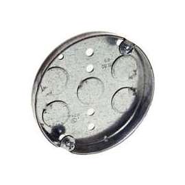 RACO 8293 Ceiling Pan Box, 1/2 in L, 4 in W, Round, Galvanized Steel