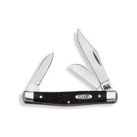 CASE 00106 Folding Pocket Knife, 2.42 in Clip, 1.58 in Sheep Foot, 1.57 in Pen L Blade, 3-Blade, Brown Handle