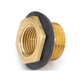 Anderson Metals 57487-1208 Cooler Nipple, Brass, For Evaporative Cooler Purge Systems