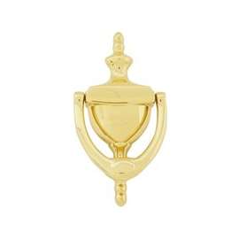 Schlage SC2-3125-605 Door Knocker, 1-1/16 in Projection, 3-15/16 in Mounting Hole, Brass