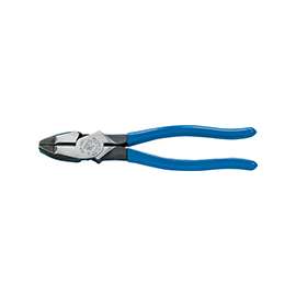 Klein D2000-9NE Lineman's Pliers, Cross Hatched Knurled Jaw, Light Blue Handle