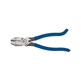 Klein D213-9ST Ironworker's Pliers, Knurled Jaw, Blue Handle