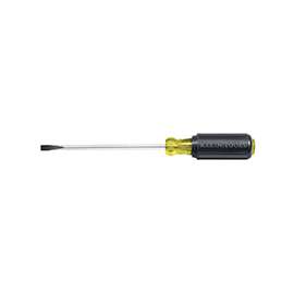 Klein 605-4 Heavy-Duty Screwdriver, 1/4 in Drive, Cabinet Drive, 8-11/32 in OAL, Black Handle