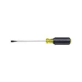 Klein 605-6 Heavy-Duty Screwdriver, 1/4 in Drive, Cabinet Drive, 10-11/32 in OAL, Black Handle