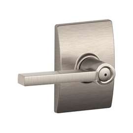 Schlage Latitude F40VLAT619CEN Privacy Lever, 2 Grade, Satin Nickel