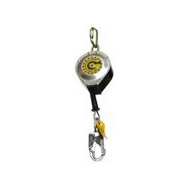 Qualcraft Industries 10915-QC Self Retracting Cable With Carabiner, Swivel Top, Snap Hook and Tag Line, 30 ft L