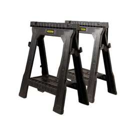 STANLEY FATMAX 060864R Folding Sawhorse, 1000 lb Weight Capacity, Plastic