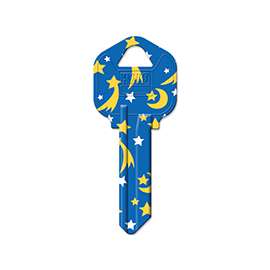 HY-KO 16010KW1-03 Key Blank, Brass, Painted, For Kwikset KW1, Titan KW10 Keyways