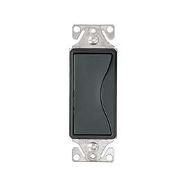 Eaton Wiring Devices ASPIRE 9503SG Rocker Switch, 120/277 V, Strap Mounting, Silver Granite