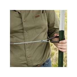 RANCHMATE ISTE-18-125C Twist End Insulator, 14-1/4 in L, Steel, Blue