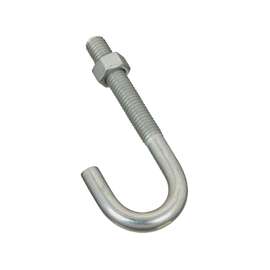 National Hardware 2195BC Series 232942 J-Bolt, 3/8 in Thread, 2-1/4 in L Thread, Steel, Zinc