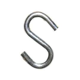 ProSource Open S-Hook, 1/2 In Id 2 In H, Steel, Bright Zinc Plated