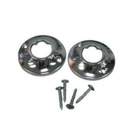 Worldwide Sourcing Shower Rod Flange, For Use With 1 In Od Rod, Chrome Plated