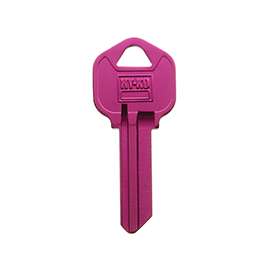 HY-KO 14010KW1 Key Blank, Aluminum, Painted, For Kwikset Door Locks