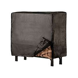 SHELTER SLRCD-M Log Rack Cover, 48 in L, 21 in W, 38 in H, Vinyl, Black