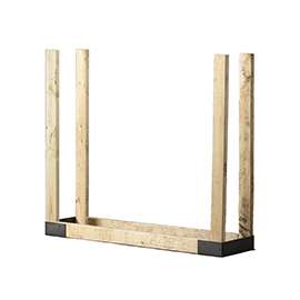 SHELTER SLRK Adjustable Log Rack Bracket Kit, 14 in W, Steel Base