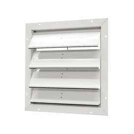 Master Flow SGM20 Power Vent Automatic Shutter, 16-1/2 in L x 16-1/2 in W Rough Opening, Aluminum, White