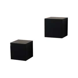 Knape & Vogt 0129-5BK2 Wall Cube Shelf Kit, 25 lb Capacity, 2-Cube, 5 in OAW, 5 in OAH, Black