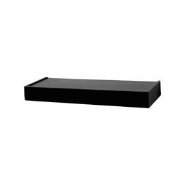 Knape & Vogt Shelf-Made 0140-24BK Floating Shelf, 50 lb Weight Capacity, 1-Shelf, 8-1/2 in L, 24 in W, Wood